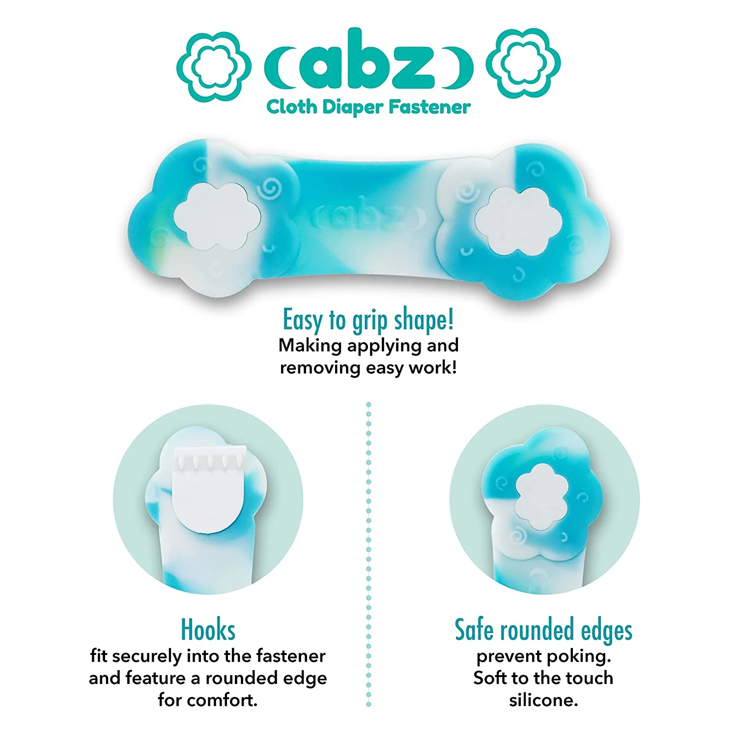 ABZ Cloth Diaper Fasteners - 4 Pack - Image 18
