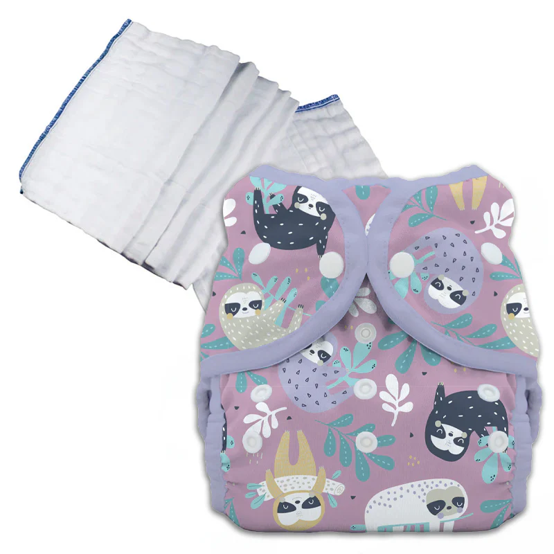 Bleached Prefold Trial Package with Thirsties Duo Covers - Image 15