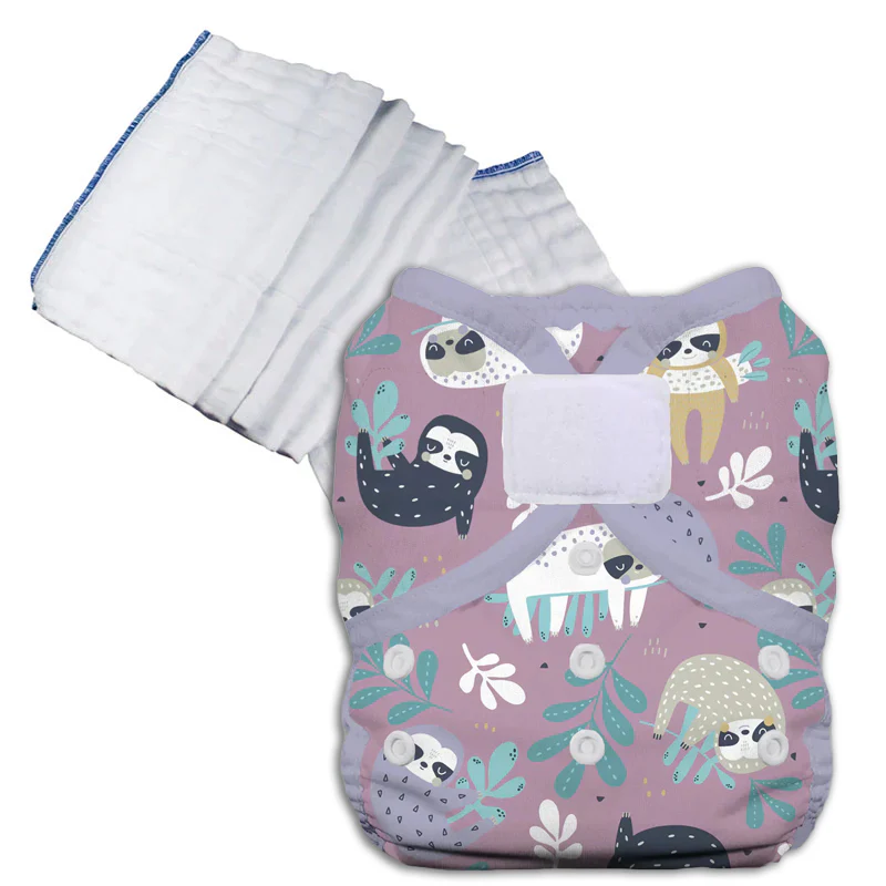 Bleached Prefold Trial Package with Thirsties Duo Covers - Image 16