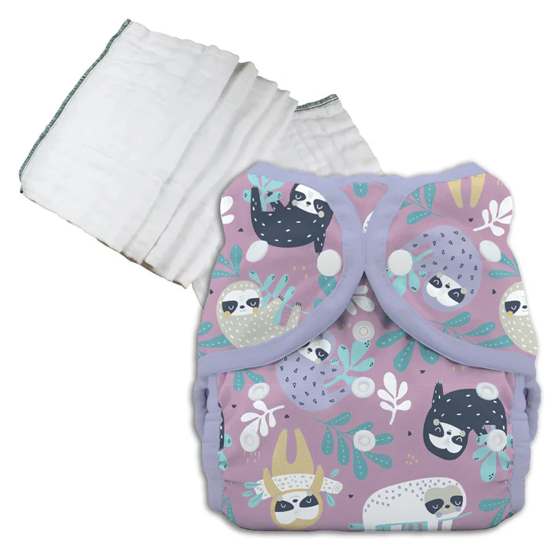Bleached Prefold Trial Package with Thirsties Duo Covers - Image 17