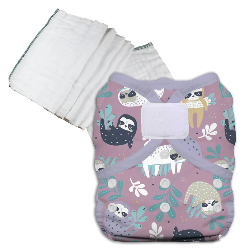 Bleached Prefold Trial Package with Thirsties Duo Covers - Image 18