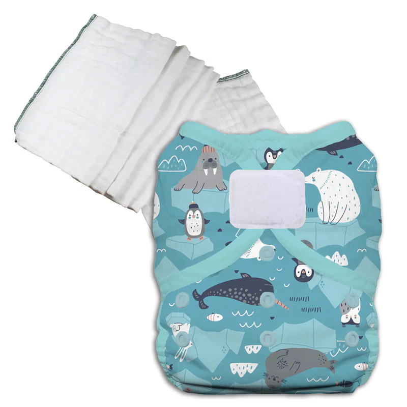 Bleached Prefold Trial Package with Thirsties Duo Covers - Image 3