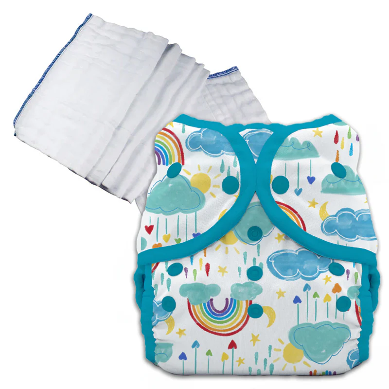 Bleached Prefold Trial Package with Thirsties Duo Covers - Image 30