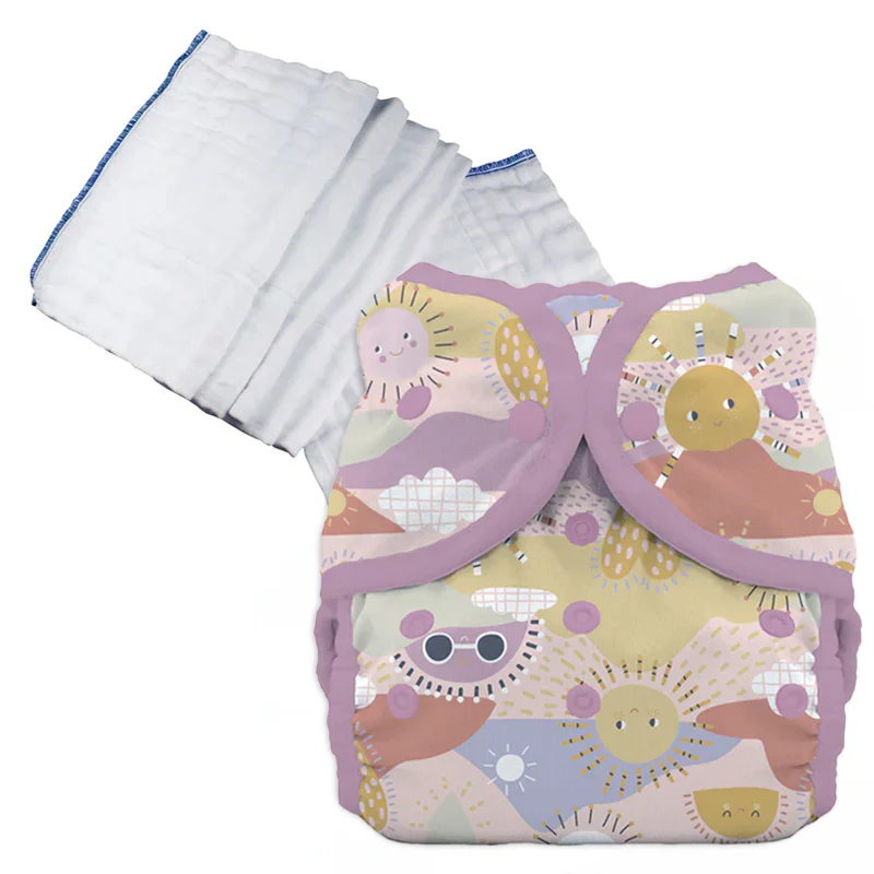 Bleached Prefold Trial Package with Thirsties Duo Covers - Image 35