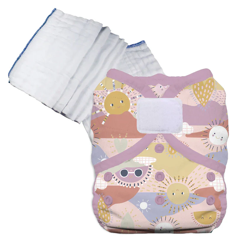 Bleached Prefold Trial Package with Thirsties Duo Covers - Image 38