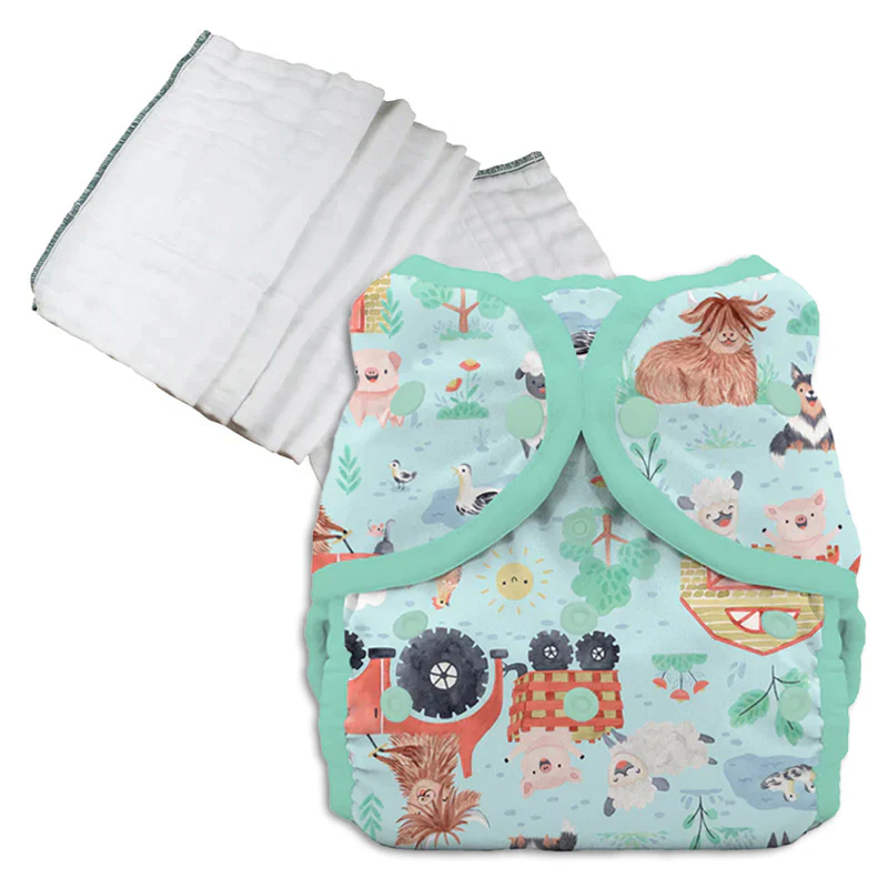 Bleached Prefold Trial Package with Thirsties Duo Covers - Image 42
