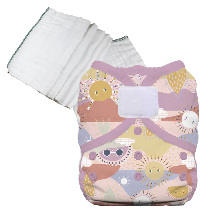 Bleached Prefold Trial Package with Thirsties Duo Covers - Image 44
