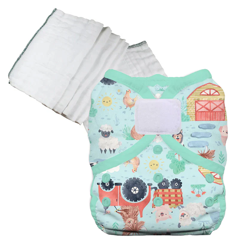 Bleached Prefold Trial Package with Thirsties Duo Covers - Image 45