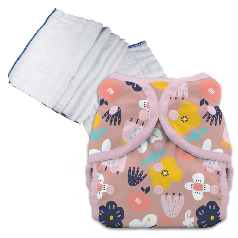 Bleached Prefold Trial Package with Thirsties Duo Covers - Image 7