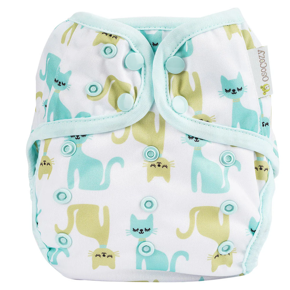 Infant Bamboo Cotton Prefold Trial Package with OsoCozy One Size Diaper Covers - Image 14