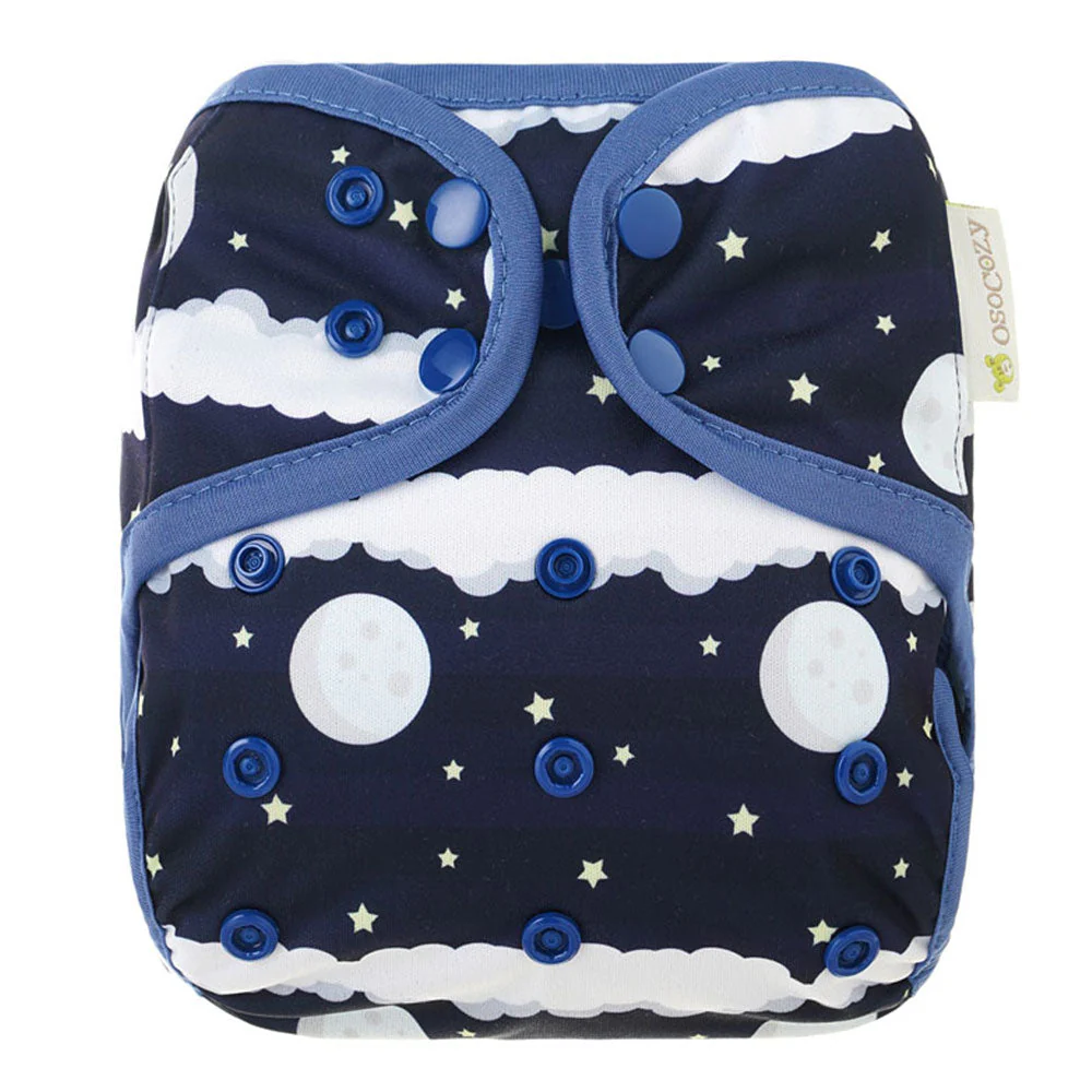 Infant Bamboo Cotton Prefold Trial Package with OsoCozy One Size Diaper Covers - Image 16