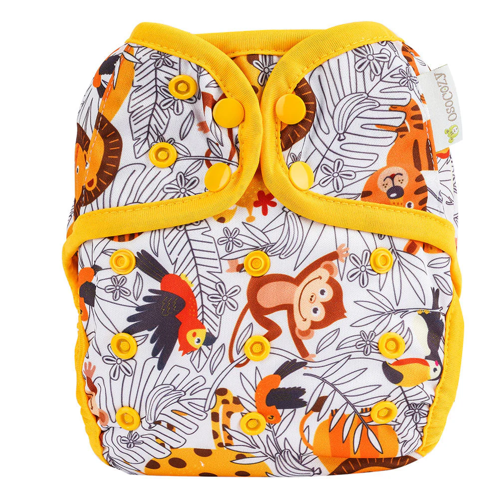 Infant Bamboo Cotton Prefold Trial Package with OsoCozy One Size Diaper Covers - Image 23