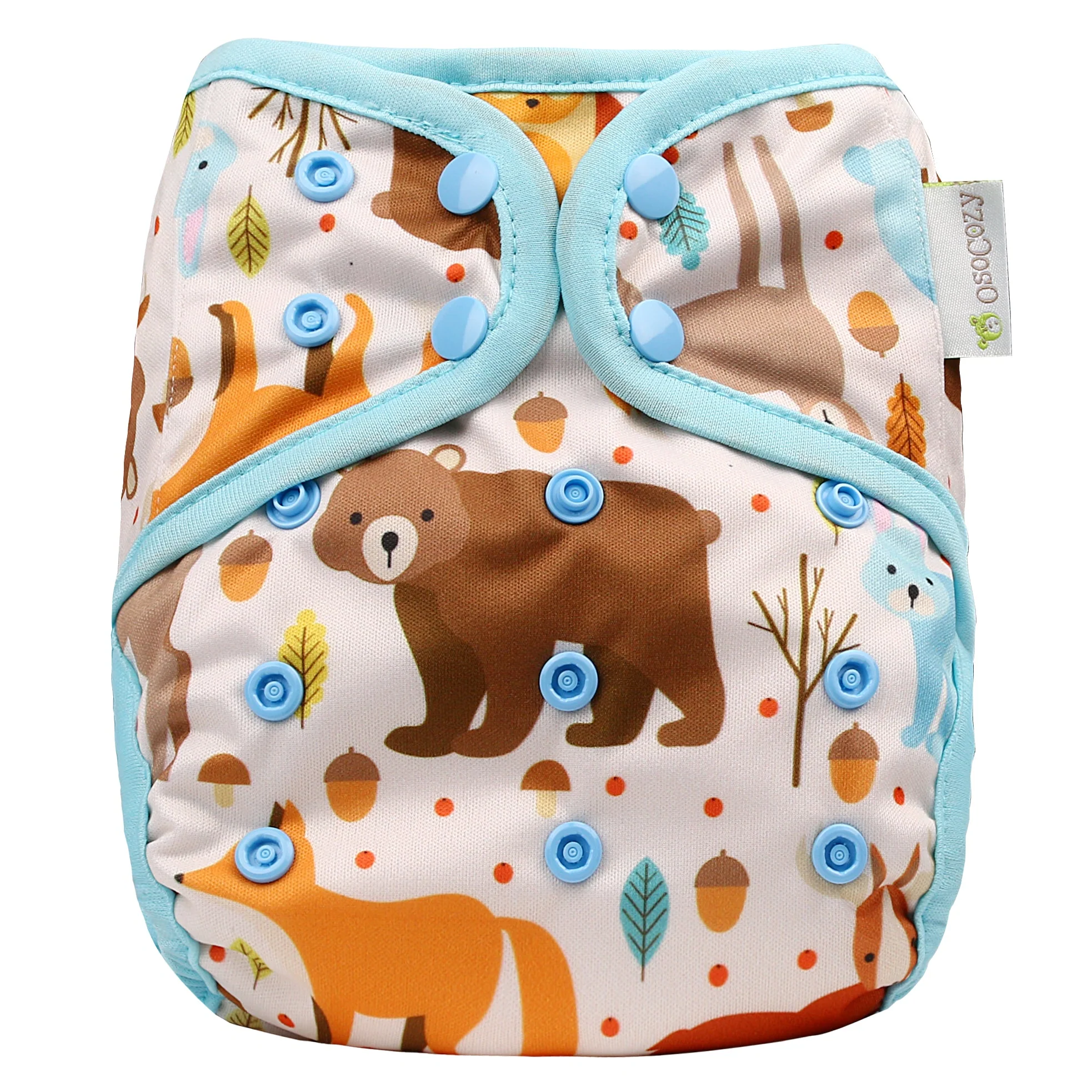 Infant Bamboo Cotton Prefold Trial Package with OsoCozy One Size Diaper Covers - Image 9