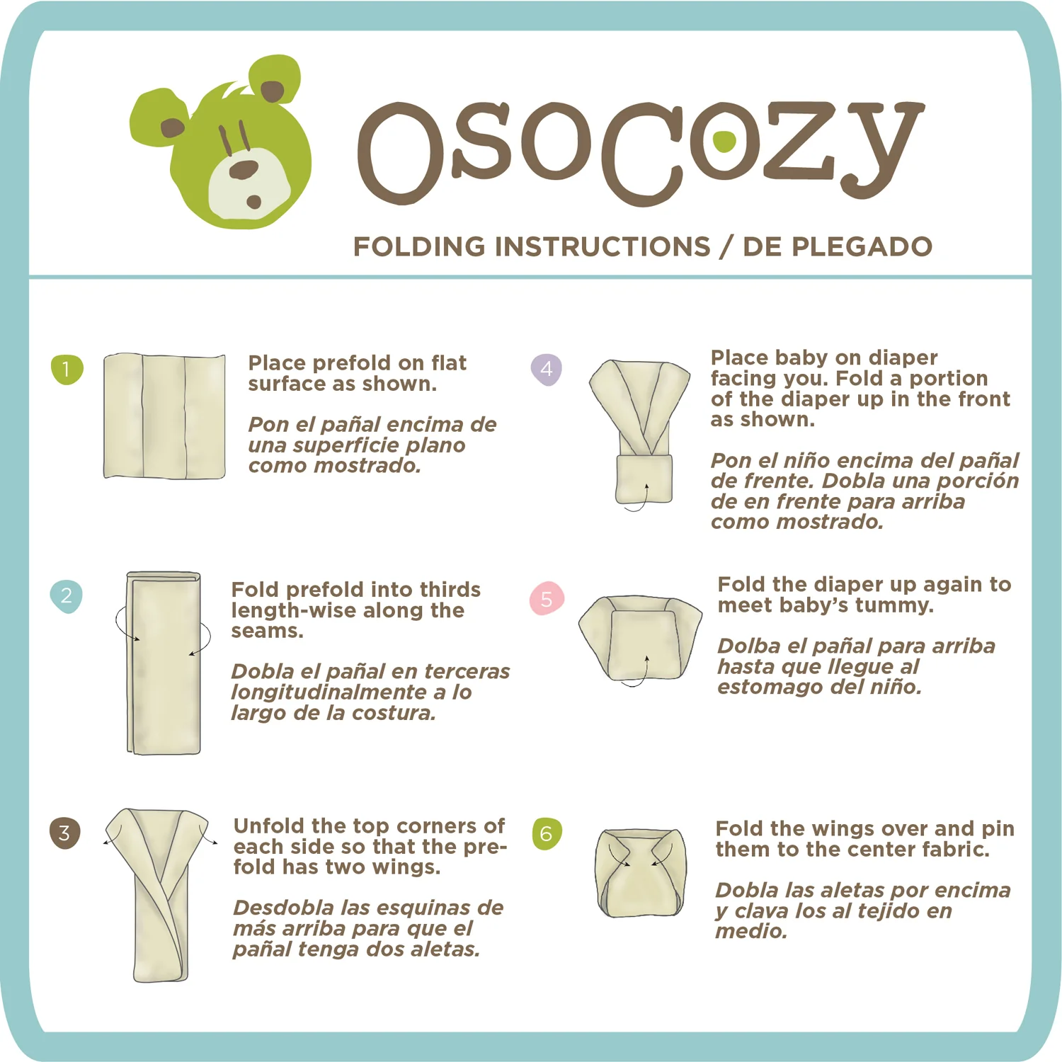 Osocozy Indian Cotton Prefold Cloth Diapers Bleached (dozen) - Image 11