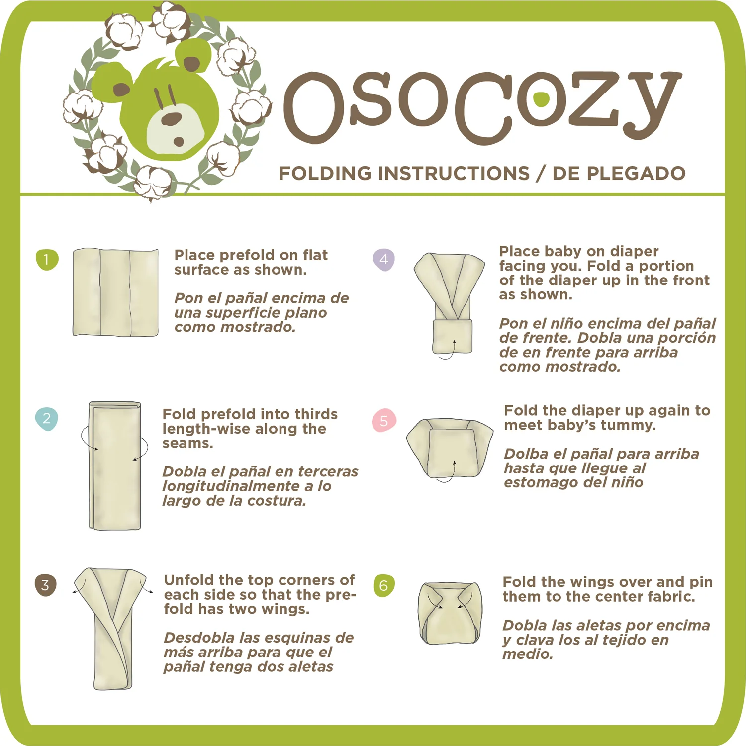 Osocozy Organic Prefolds - 6 packs - Image 13