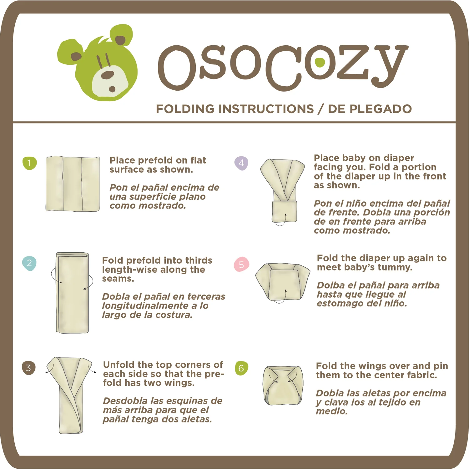 Osocozy Indian Cotton Prefold Cloth Diapers Unbleached Natural (dozen) - Image 9