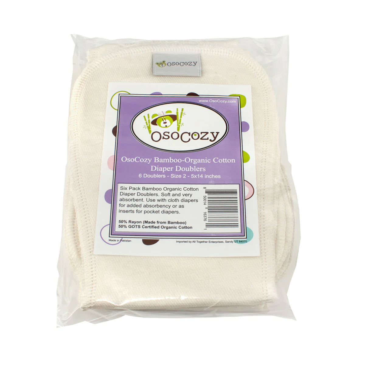 OsoCozy Bamboo/Organic Cotton Diaper Doublers (6 pk) - Image 5