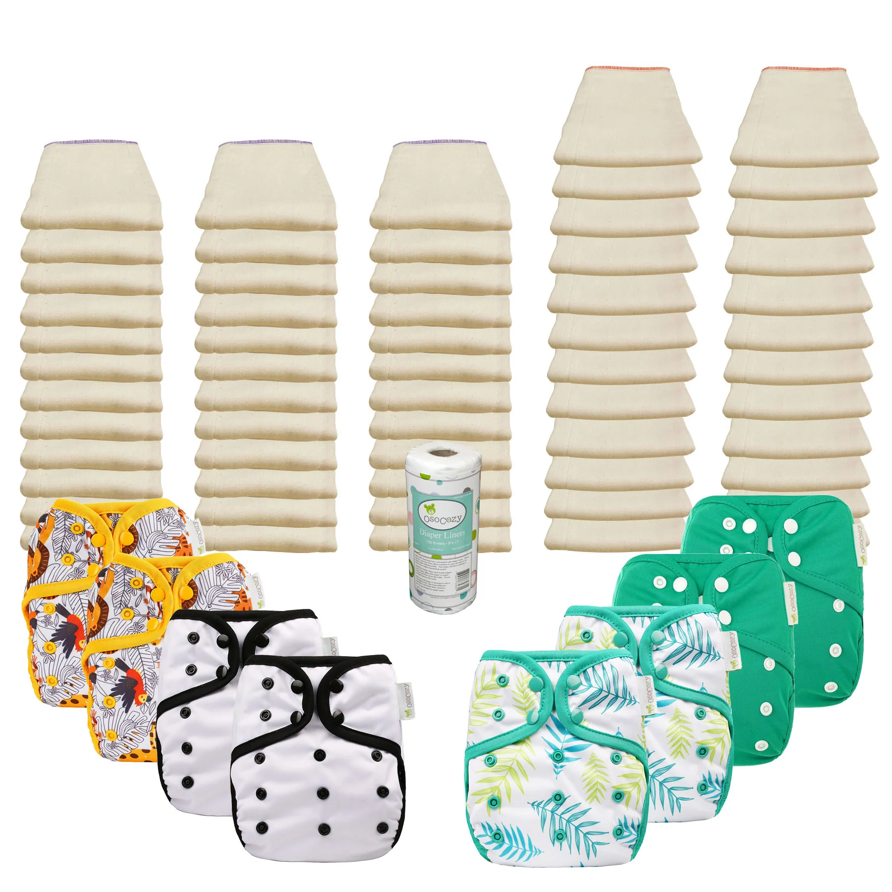 Better Fit Basic Prefold Diaper Packages with OsoCozy One Sized Covers - Image 7