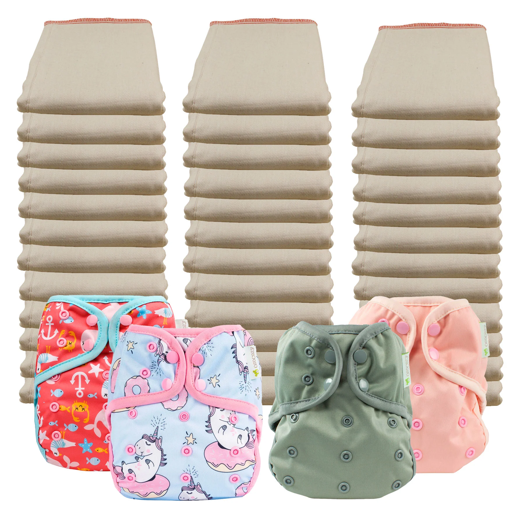 Better Fit Economy Prefold Diaper Packages with OsoCozy One Size Covers - Image 13