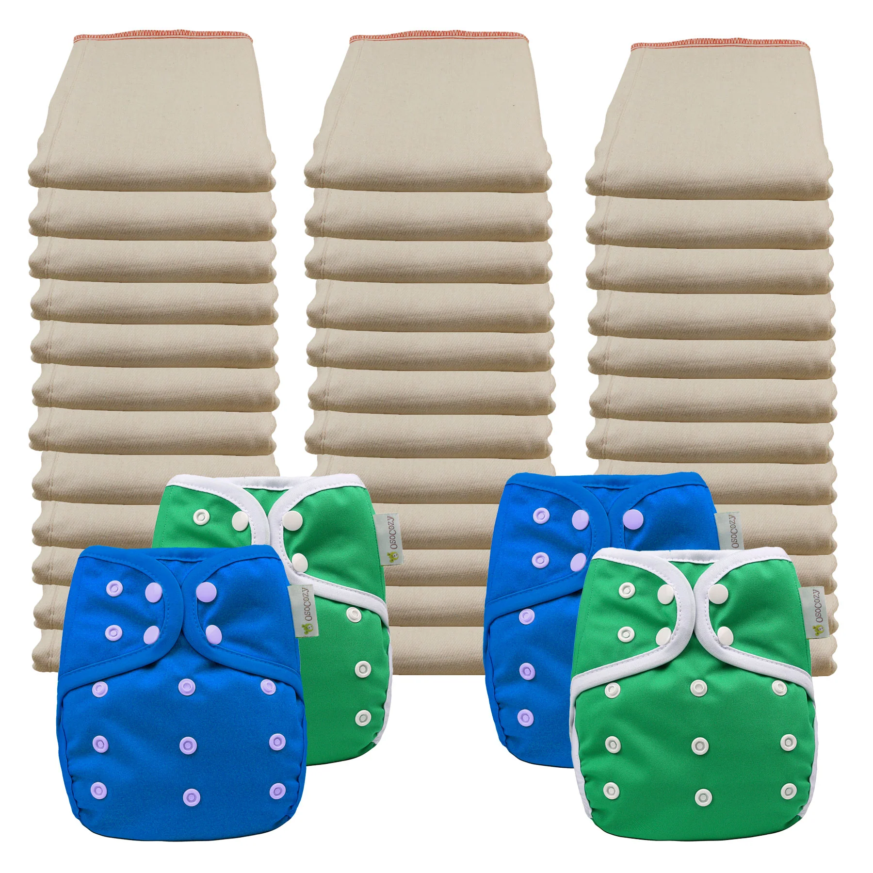 Better Fit Economy Prefold Diaper Packages with OsoCozy One Size Covers - Image 4