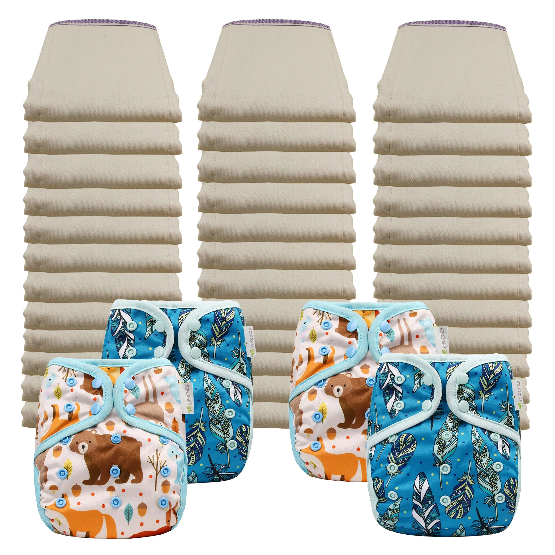 Better Fit Economy Prefold Diaper Packages with OsoCozy One Size Covers - Image 5