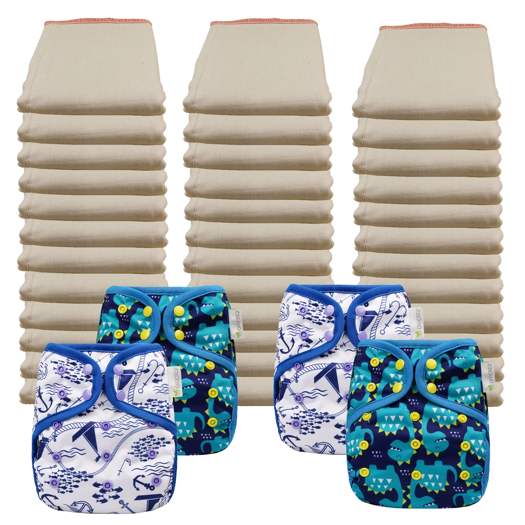 Better Fit Economy Prefold Diaper Packages with OsoCozy One Size Covers - Image 6