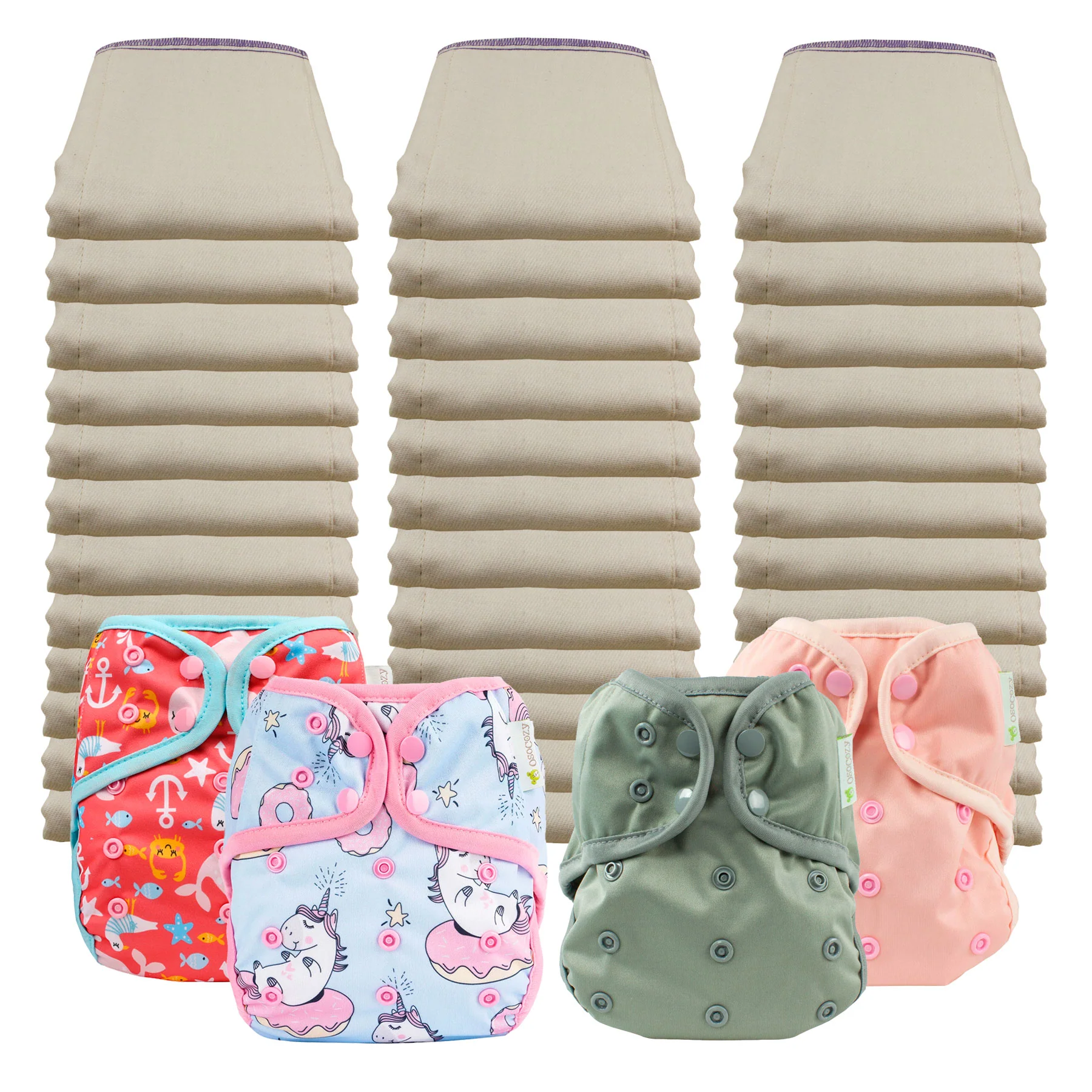 Better Fit Economy Prefold Diaper Packages with OsoCozy One Size Covers - Image 9