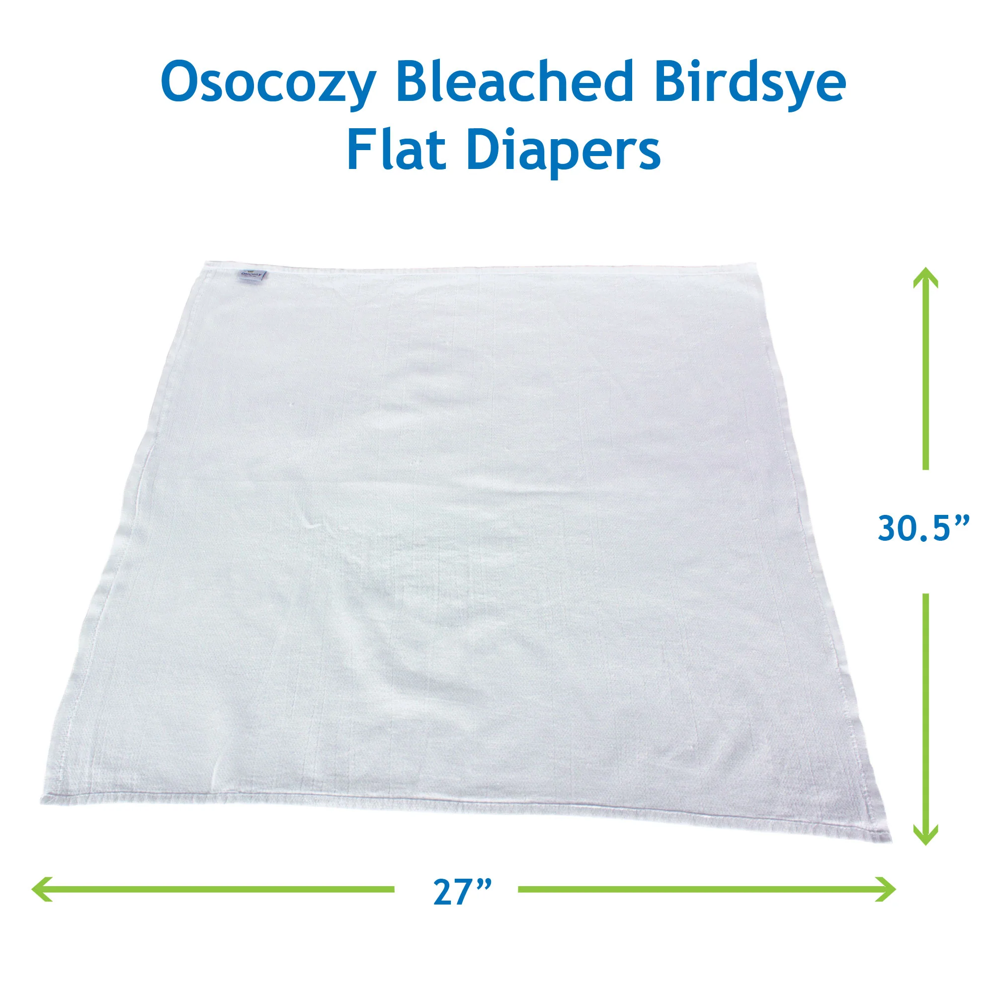 Osocozy Bleached Birdsye Flat Diapers (dz) - Image 4