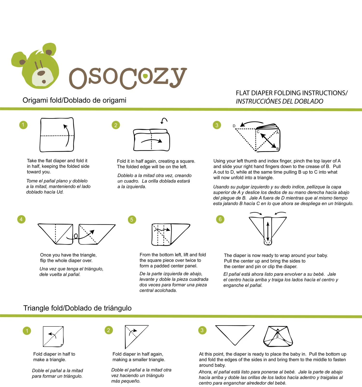 Osocozy Bleached Birdsye Flat Diapers (dz) - Image 8