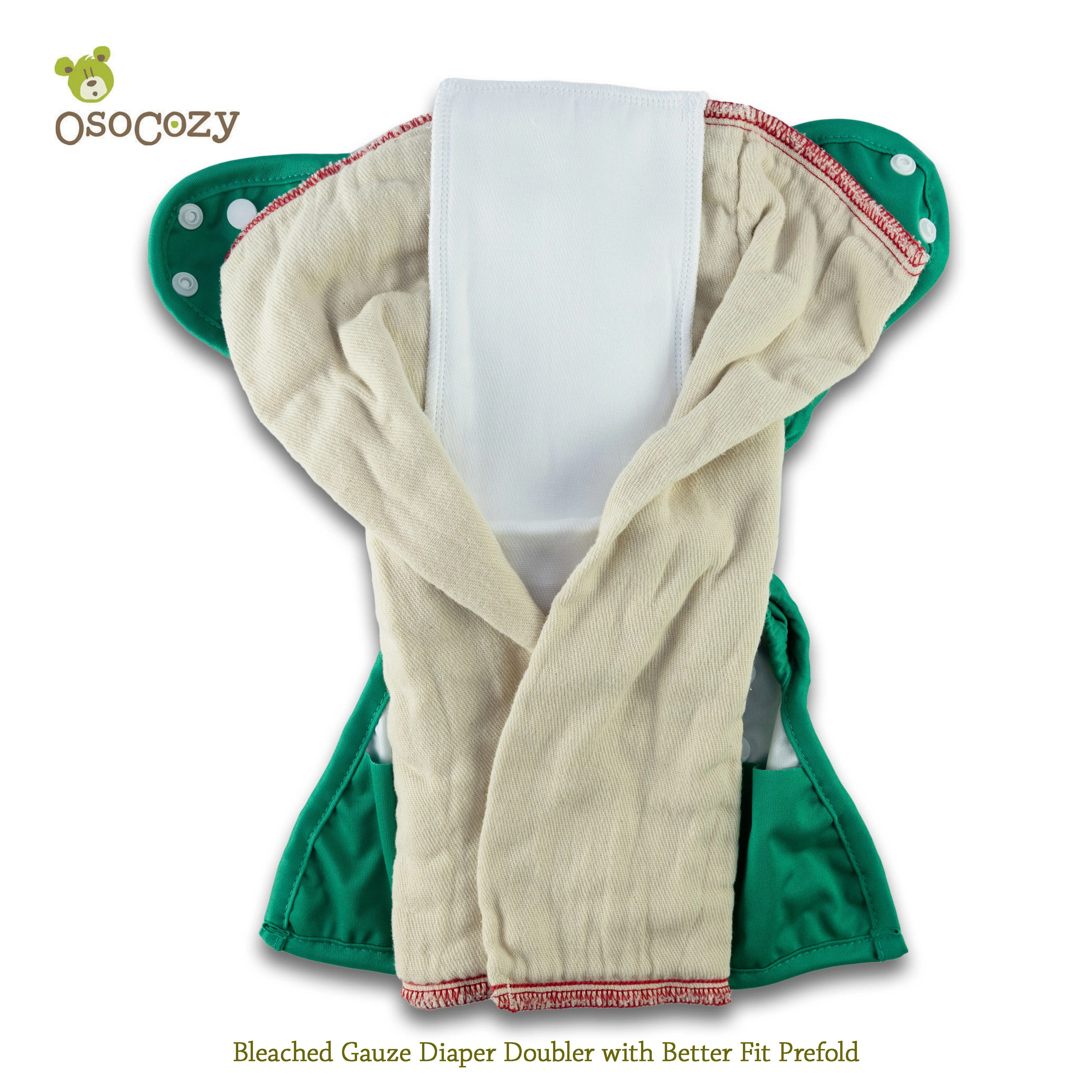 OsoCozy Gauze Diaper Doublers Bleached (doz) - Image 4