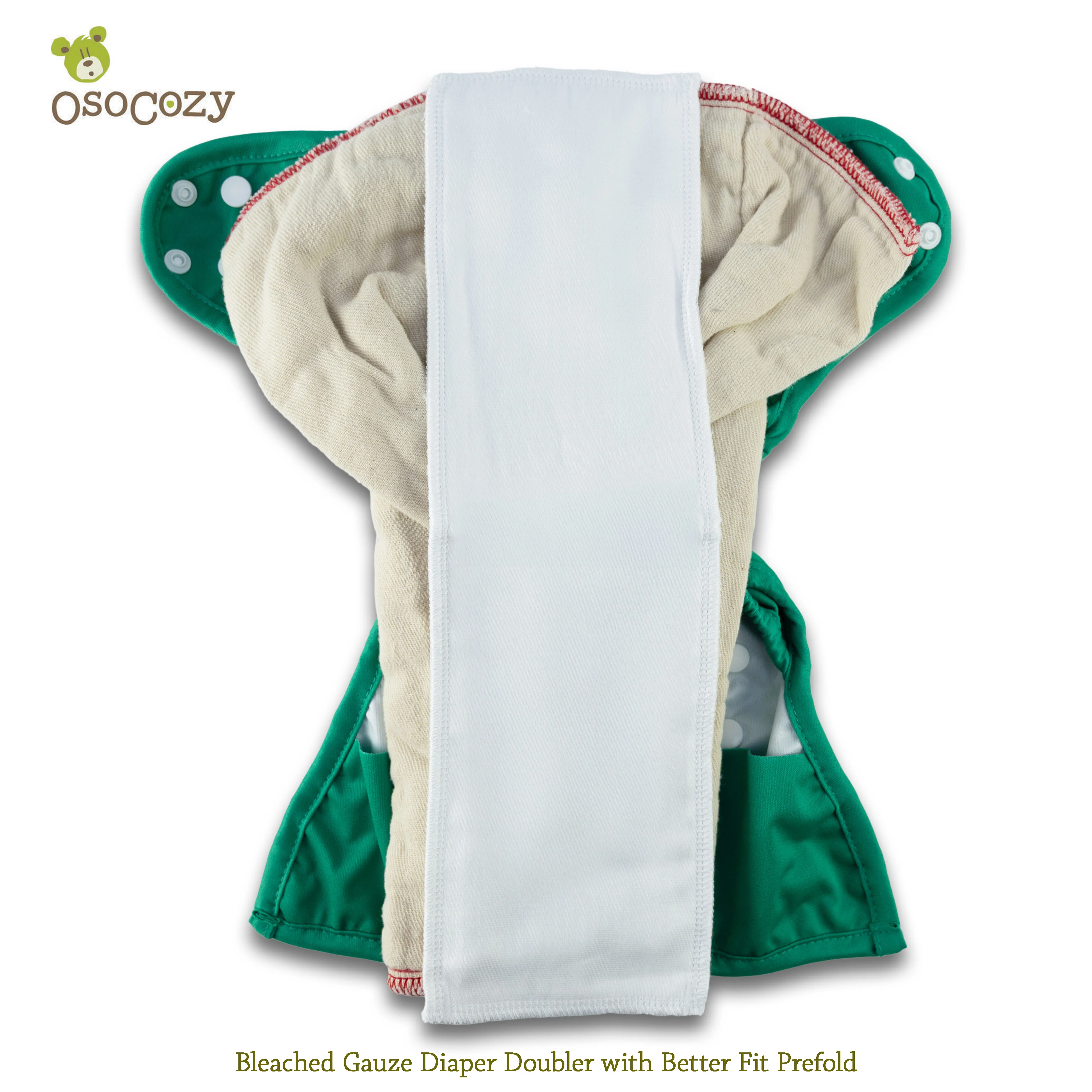 OsoCozy Gauze Diaper Doublers Bleached (doz) - Image 5