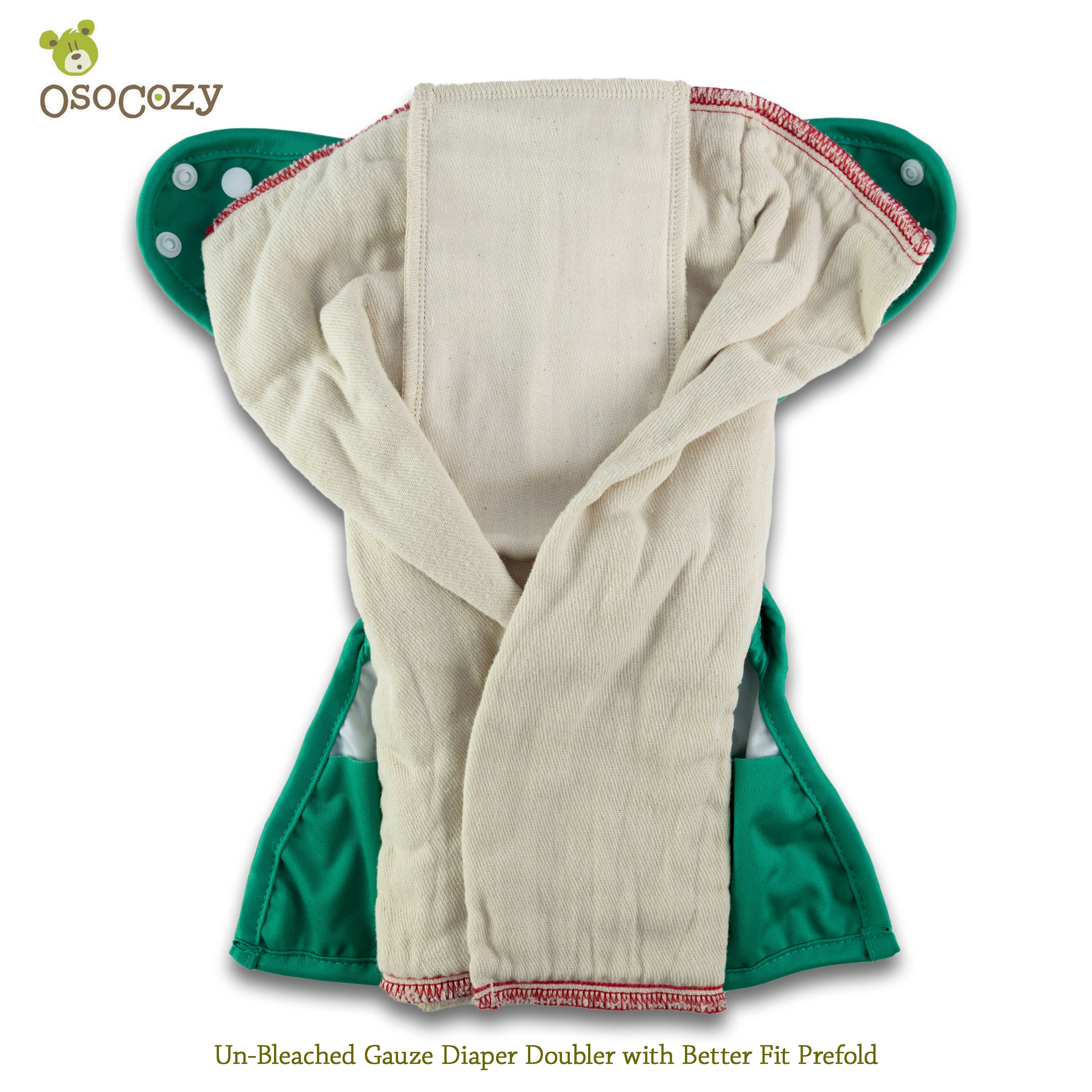 OsoCozy Gauze Diaper Doublers Unbleached - 1 Dozen - Image 4