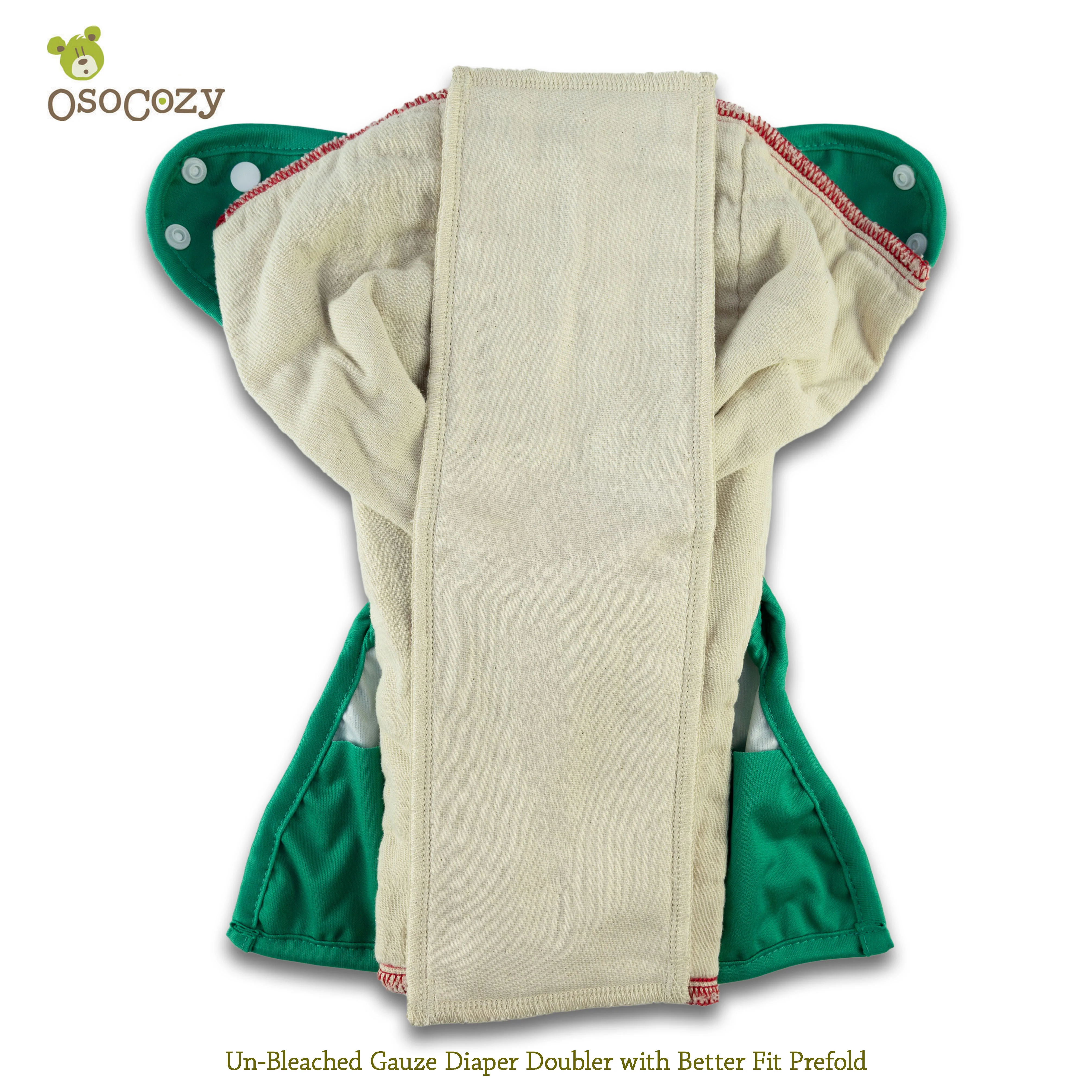 OsoCozy Gauze Diaper Doublers Unbleached - 1 Dozen - Image 5