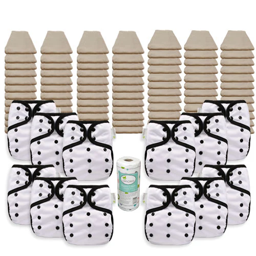 OsoCozy Grande Unbleached Diaper Package with OsoCozy One Size Diaper Covers - Image 4