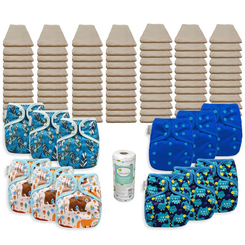 OsoCozy Grande Unbleached Diaper Package with OsoCozy One Size Diaper Covers - Image 6