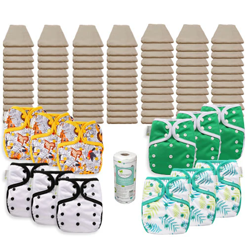 OsoCozy Grande Unbleached Diaper Package with OsoCozy One Size Diaper Covers - Image 7