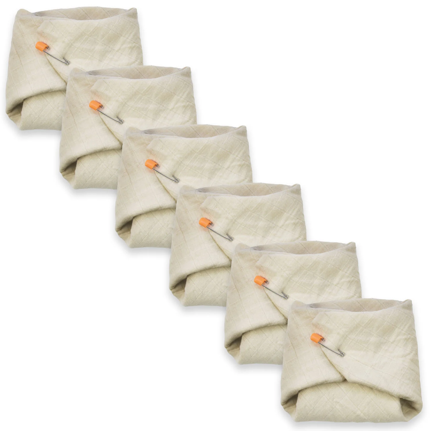 OsoCozy Muslin Flat Organic Cloth Diapers (6 Pack) - Image 3