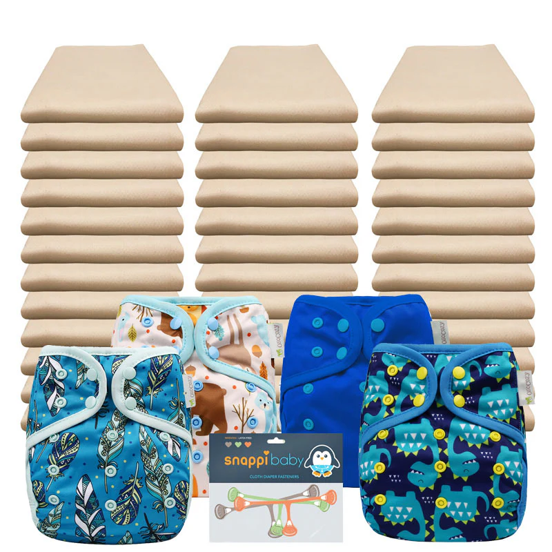 Organic Flat Economy Diaper Packages with OsoCozy Covers - Image 3