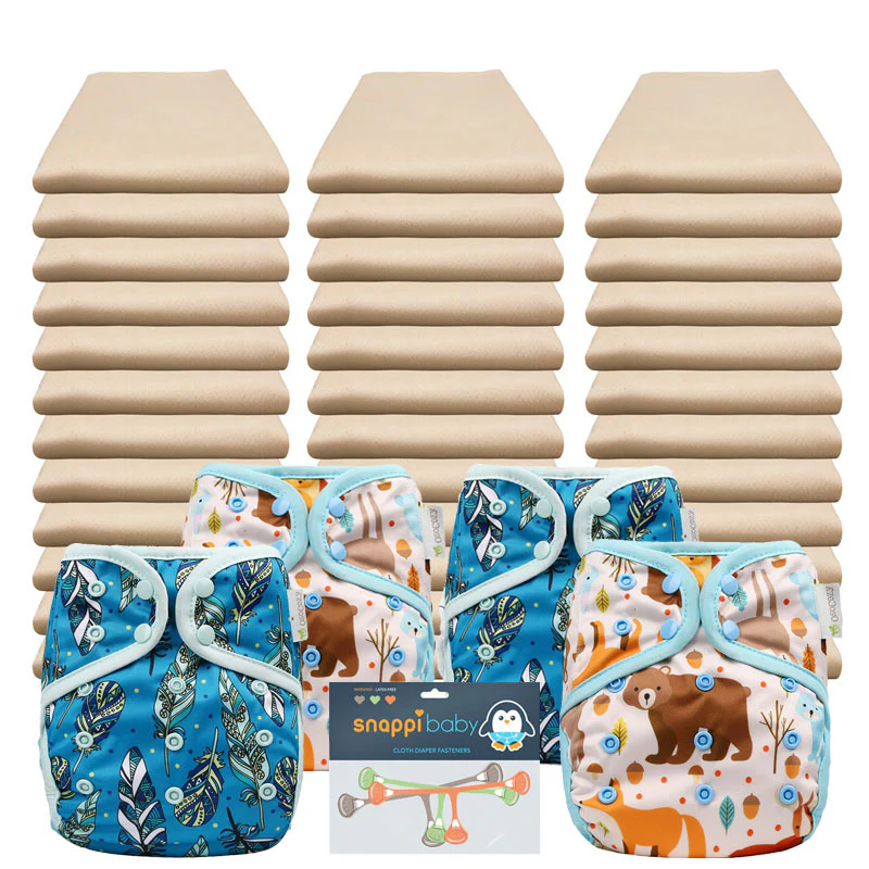 Organic Flat Economy Diaper Packages with OsoCozy Covers - Image 6