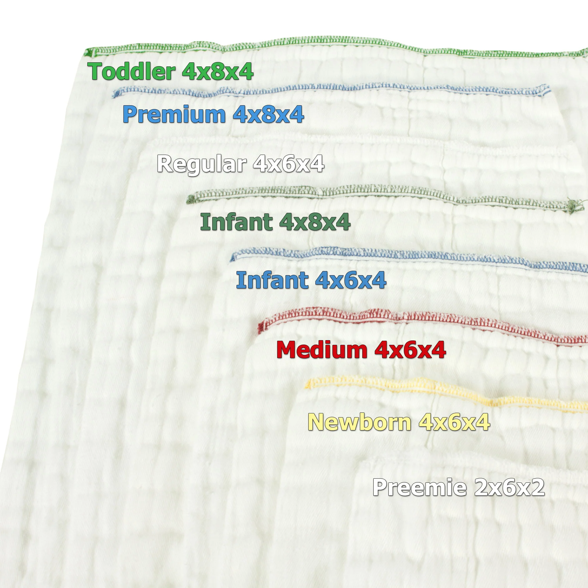 Osocozy Indian Cotton Prefold Cloth Diapers Bleached (dozen) - Image 10