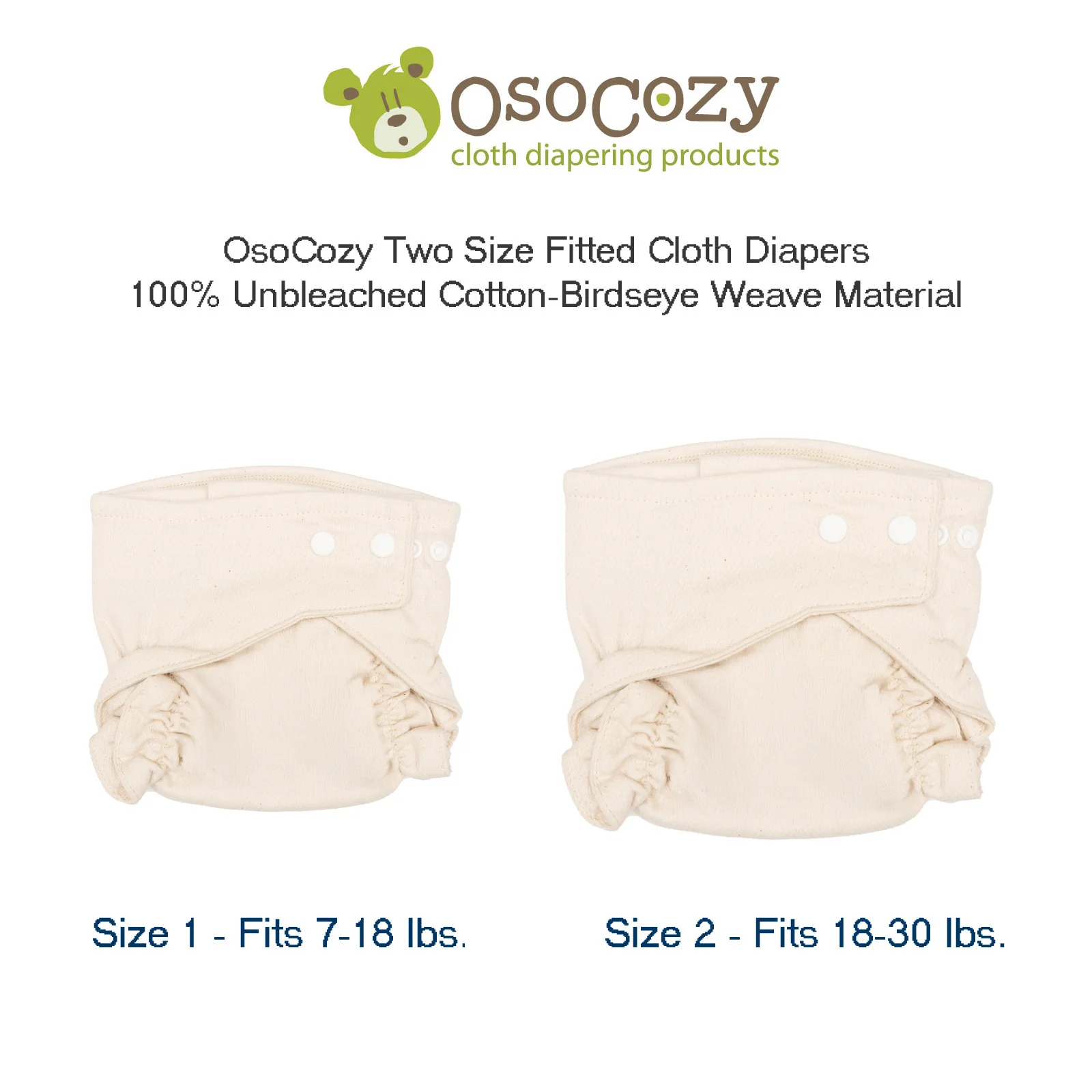 OsoCozy Two Size Fitted Cloth Diaper - Image 6