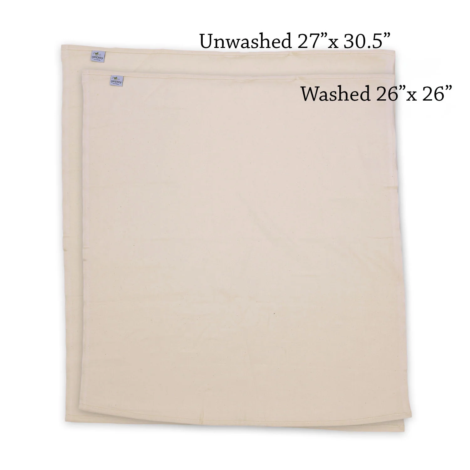 Osocozy Unbleached Birdsye Flat Diapers (dz) - Image 3