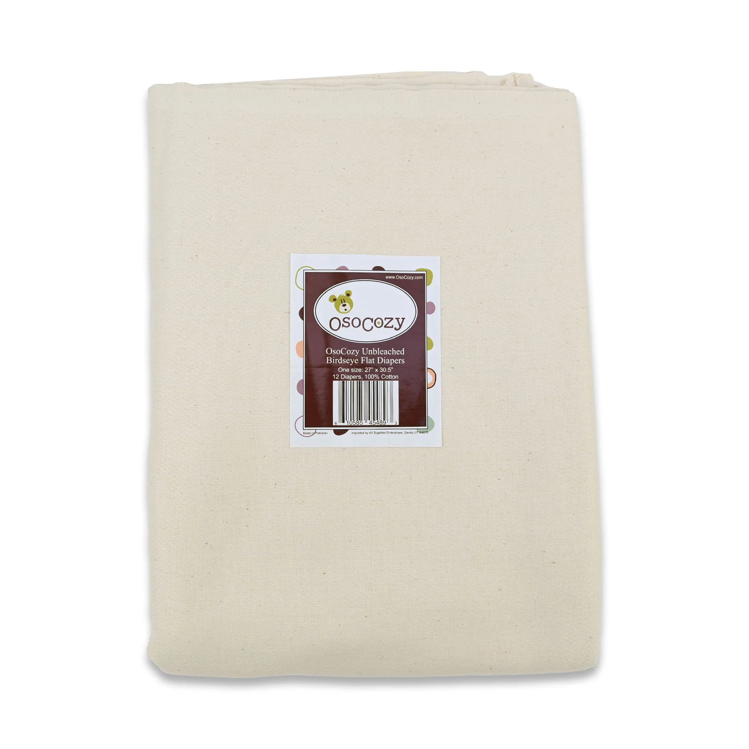 Osocozy Unbleached Birdsye Flat Diapers (dz) - Image 5
