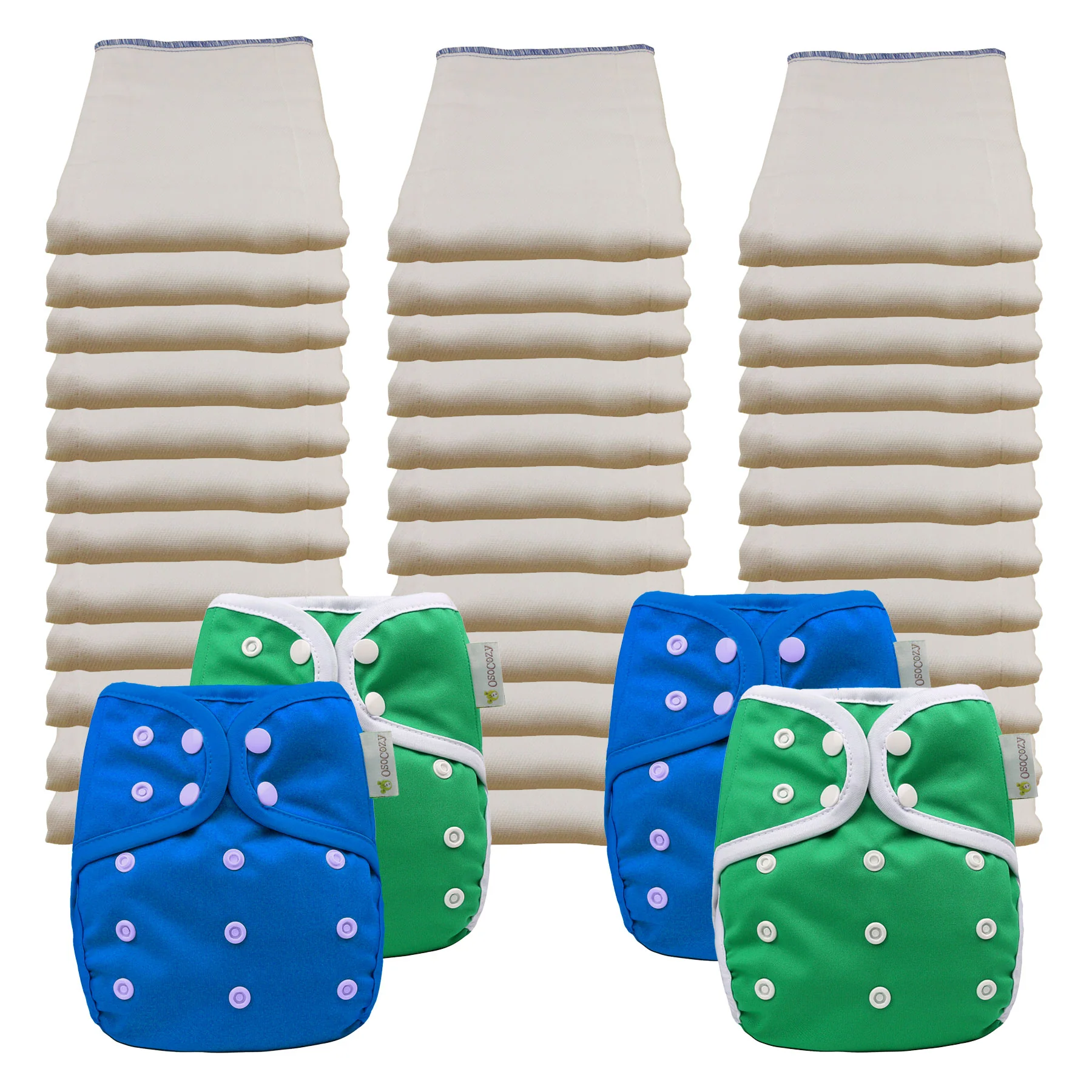 Unbleached Economy Prefold Diaper Packages with OsoCozy One Size Covers - Image 10