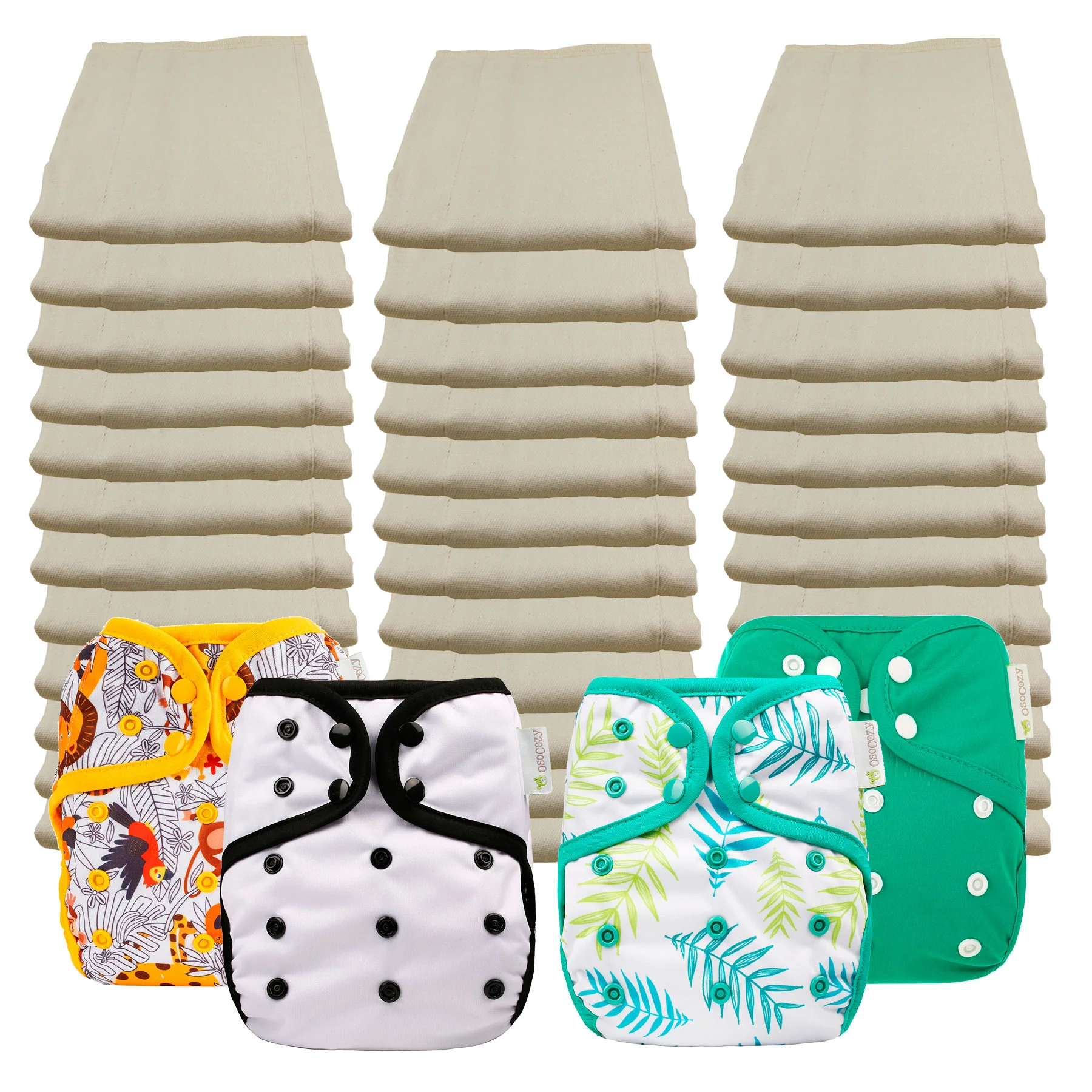 Unbleached Economy Prefold Diaper Packages with OsoCozy One Size Covers - Image 14