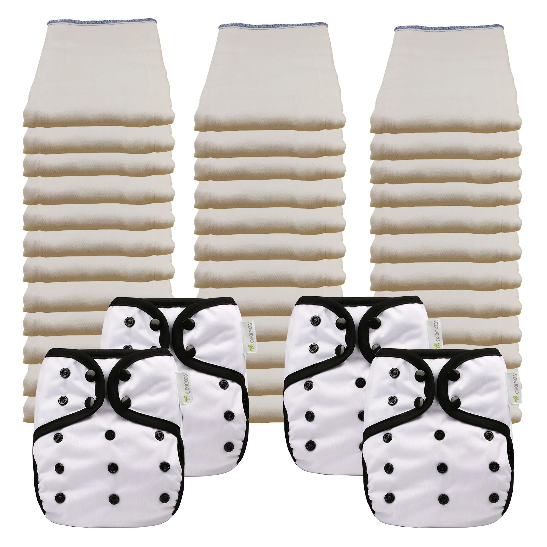 Unbleached Economy Prefold Diaper Packages with OsoCozy One Size Covers - Image 9