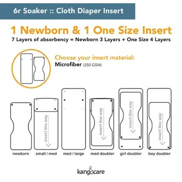 Rumparooz 6r Soaker Cloth Diaper Microfiber Inserts - Image 4