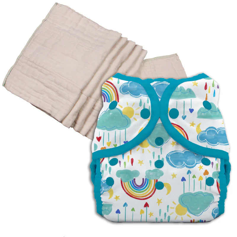 Unbleached Prefold Trial Package with Thirsties Duo Covers - Image 25