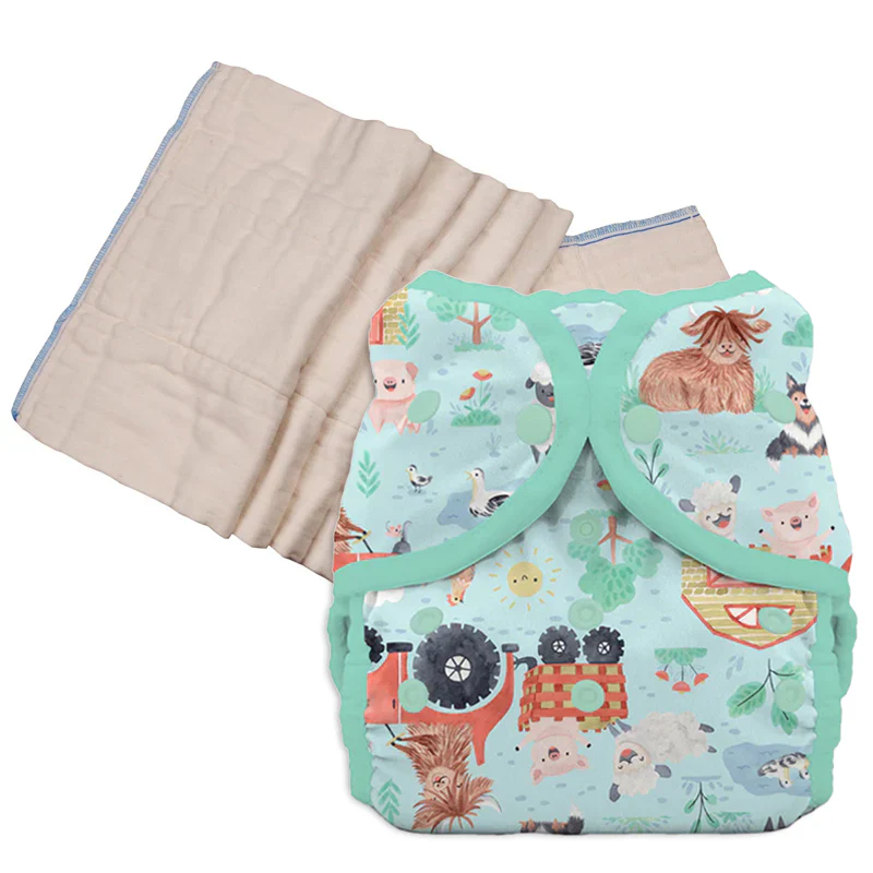 Unbleached Prefold Trial Package with Thirsties Duo Covers - Image 36