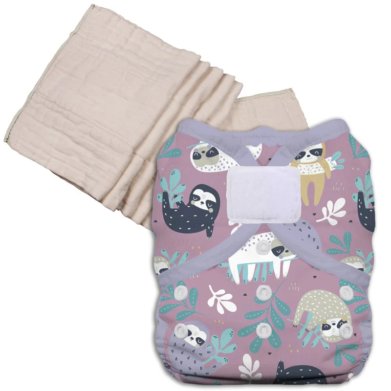 Unbleached Prefold Trial Package with Thirsties Duo Covers - Image 4